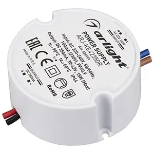 Блок питания ARJ-KE42350R (15W, 350mA, PFC) (Arlight, IP44 Пластик, 5 лет)