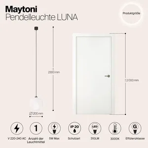 Подвесной светильник Maytoni P039PL-5W3K-20-B