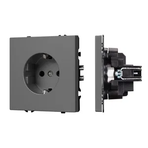 Механизм электрической розетки SCT-NOBE-MEU1-SFPL-GR (230V, 16A) (Arlight, Серый базальт)