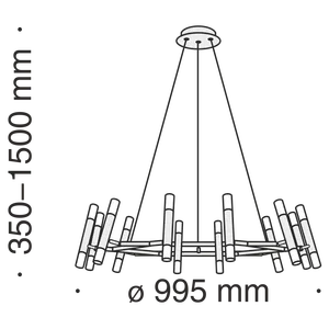 Подвесной светильник Maytoni MOD031PL-24B