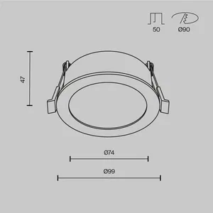 Встраиваемый светильник Technical DL130-GX53-W