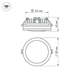 Светодиодная панель LTD-85SOL-5W Warm White (Arlight, IP44 Пластик, 3 года)