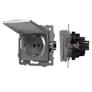 Механизм розетки влагозащищённый SCT-MCP-PL-GR-V (250V, 16A) (Arlight, -)