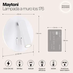Настенный светильник (бра) Maytoni C176-WL-01-6W-W