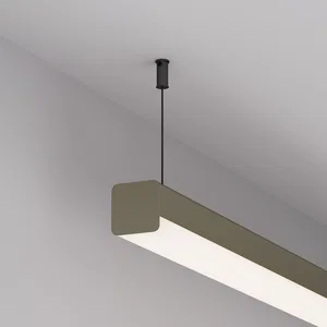 Профиль с экраном LINE-D-3030-2000 SQUARE OLIVE GREY+OPAL (Arlight, Алюминий)