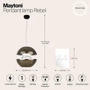 Подвесной светильник Maytoni MOD322PL-L6G3K
