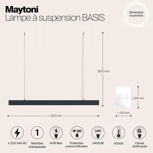 Подвесной светильник Maytoni P051PL-L40B4K