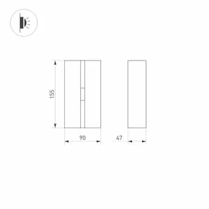 Светильник LGD-STRIPE-3W Warm3000 (BK, 20 deg, 230V) (Arlight, IP65 Металл, 3 года)