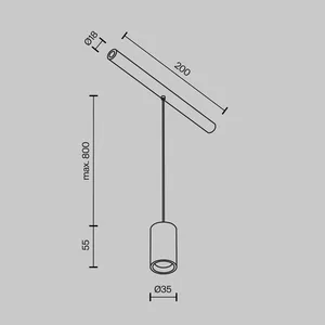 Светильник Technical C105PL-3W3-6K-B