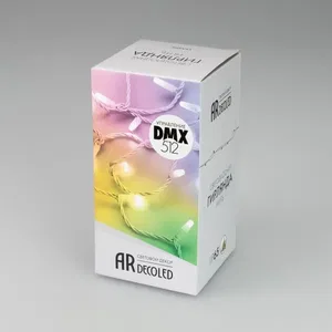 Светодиодная гирлянда ARD-STRING-CLASSIC-10000-BLACK-100LED-MILK-LIVE RGB-DMX (24V, 10W) (Ardecoled, IP65, 1 год)
