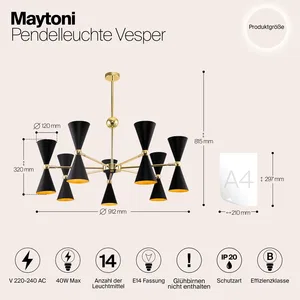 Подвесной светильник Maytoni MOD108PL-14GB