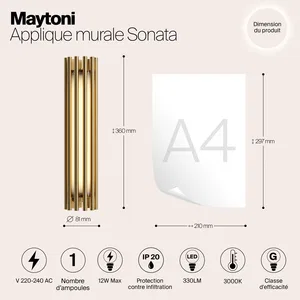 Настенный светильник (бра) Maytoni MOD410WL-L12BS3K