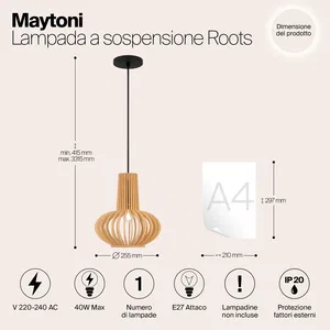 Подвесной светильник Maytoni MOD193PL-01W