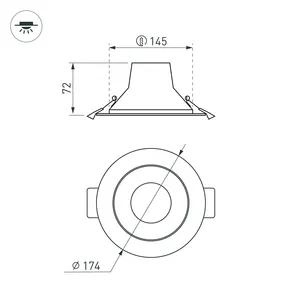 Светильник IM-STORM-R175-20W Day4000-MIX (WH, 80 deg, 230V) (Arlight, IP20 Металл, 3 года)