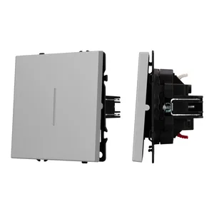 ARL NOBE Выключатель проходной 1 кл подсветка софт-тач никель SWT-MKP1-SFPL-L-IS (250V, 10A) (Arlight, -)