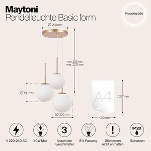 Подвесной светильник Maytoni MOD321PL-03G1