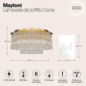 Потолочный светильник Maytoni DIA005CL-06G