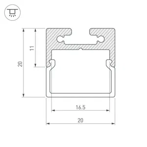 Экран SL-LINE-2011-2000 Square OPAL (Arlight, Пластик)