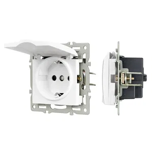Механизм розетки влагозащищённый SCT-MCP-PL-WH (250V, 16A) (Arlight, -)