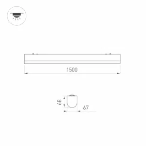 Светильник ALT-LARGO-1500-40W Warm3000 (WH, 120 deg, 230V) (Arlight, IP65 Пластик, 5 лет)