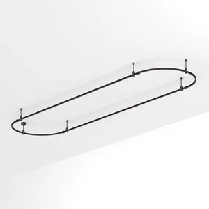 Основание ART-APRIORI-OVAL-ROD-200-4000x1000 (BK) (Arlight, IP20 Металл, 3 года)