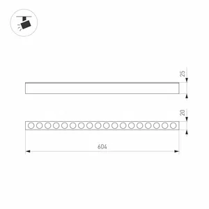 Светильник MAG-DOTS-25-L600-18W Day4000 (WH, 30 deg, 24V) (Arlight, IP20 Металл, 5 лет)