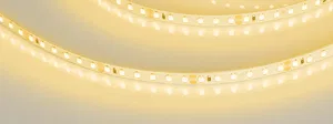 Лента RT-A120-8mm 24V Yellow (9.6 W/m, IP20, 2835, 5m) (Arlight, Открытый)