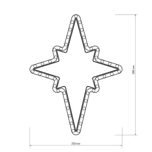 Фигура cветодиодная ARD-STAR-M3-380x250-36LED Warm (230V, 2.5W) (Ardecoled, IP65, 1 год)
