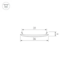 Экран STRETCH-S-35-CEIL-CENTER-10m (GAMMA35) (Arlight, Пластик)