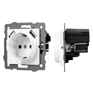 Механизм розетки с USB зарядкой SCT-MUAA-PL-WH-V (250V, 16A) (Arlight, -)