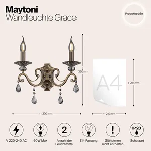 Настенный светильник (бра) Maytoni RC247-WL-02-R
