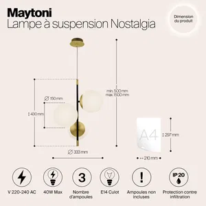 Подвесной светильник Maytoni MOD048PL-03G