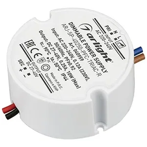 Блок питания ARJ-SP-40250-PFC-TRIAC-R (10W, 27-40V, 250mA) (Arlight, IP44 Пластик, 5 лет)