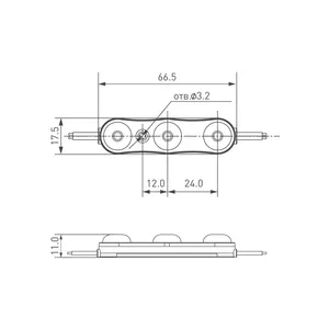 Модуль герметичный ARL-ORION-R10-12V Cool (2835, 3 LED, 170 deg) (Arlight, Закрытый)