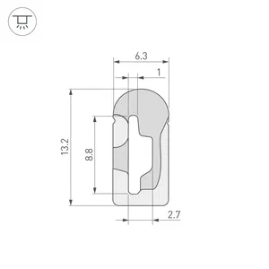 Силиконовый профиль WPH-FLEX-0613-SIDE-S8-5m WHITE (Arlight, Силикон)