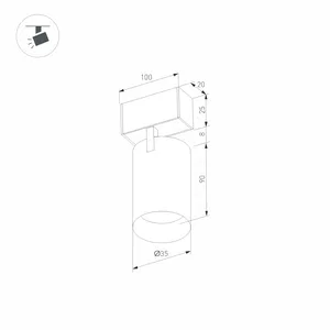 Светильник MAG-SPOT-25-R90-9W Warm3000 (BK-GD, 30 deg, 24V) (Arlight, IP20 Металл, 3 года)