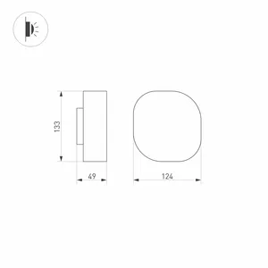 Светильник LGD-SWAMP-WALL-7W Warm3000 (GR, 93 deg, 230V) (Arlight, IP65 Металл, 3 года)