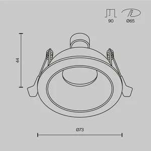 Встраиваемый светильник Technical DL126-GU10-B