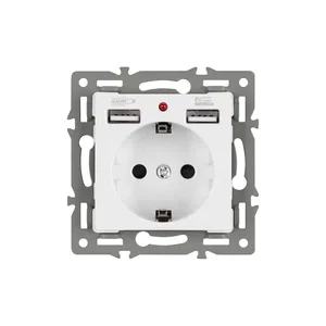 Механизм розетки с USB зарядкой SCT-MUAA-PL-WH (250V, 16A) (Arlight, -)