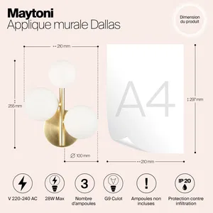 Настенный светильник (бра) Maytoni MOD545WL-03BS
