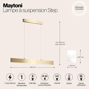 Подвесной светильник Maytoni P010PL-L23G3K
