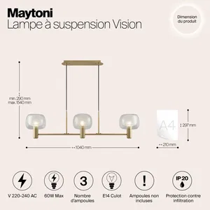 Подвесной светильник Maytoni MOD411PL-03G