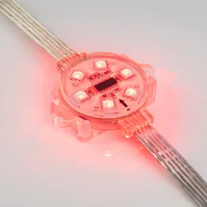 Модуль управляемый VISOR-DMX-5060-6-24V RGB 120deg (D40x12mm, 1.5W, IP68) (Arlight, Пластик, 3 года)