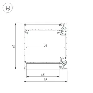 Профиль BOX57-DUAL-2000 ANOD (Arlight, Алюминий)