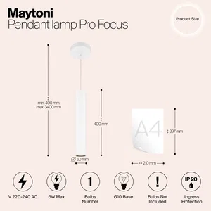 Подвесной светильник Maytoni MOD161PL-01W1