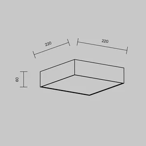Потолочный светильник Technical C032CL-24W3K-SQ-W