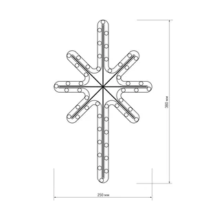 Фигура cветодиодная ARD-STAR-M2-380x250-36LED Warm (230V, 2.5W) (Ardecoled, IP65, 1 год)