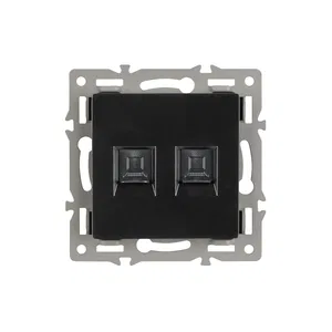 Механизм компьютерной розетки двойной SCT-MPC2-PL-BK (RJ-45, CAT6) (Arlight, -)