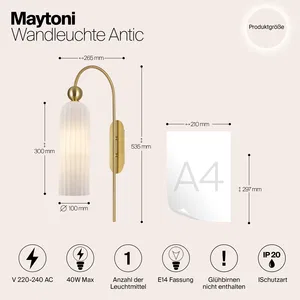 Настенный светильник (бра) Maytoni MOD302WL-01GR