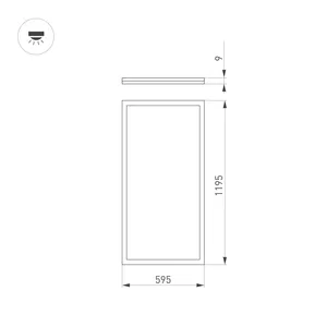 Светильник DL-INTENSO-S600x1200-60W Day4000 (WH, 120 deg, 230V) (Arlight, IP40 Металл, 3 года)